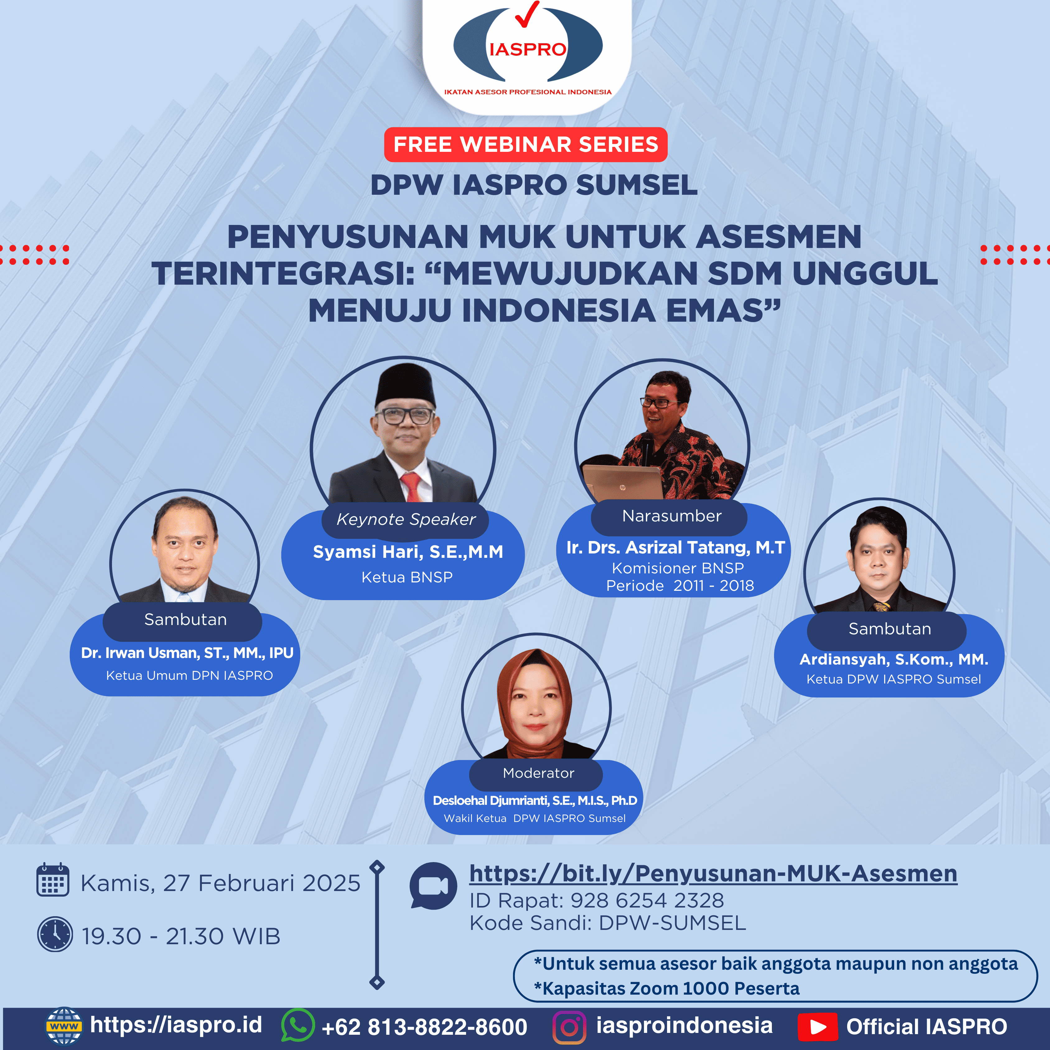 Penyusunan MUK untuk Asesmen Terintegrasi: "Mewujudkan SDM Unggul Menuju Indonesia Emas"